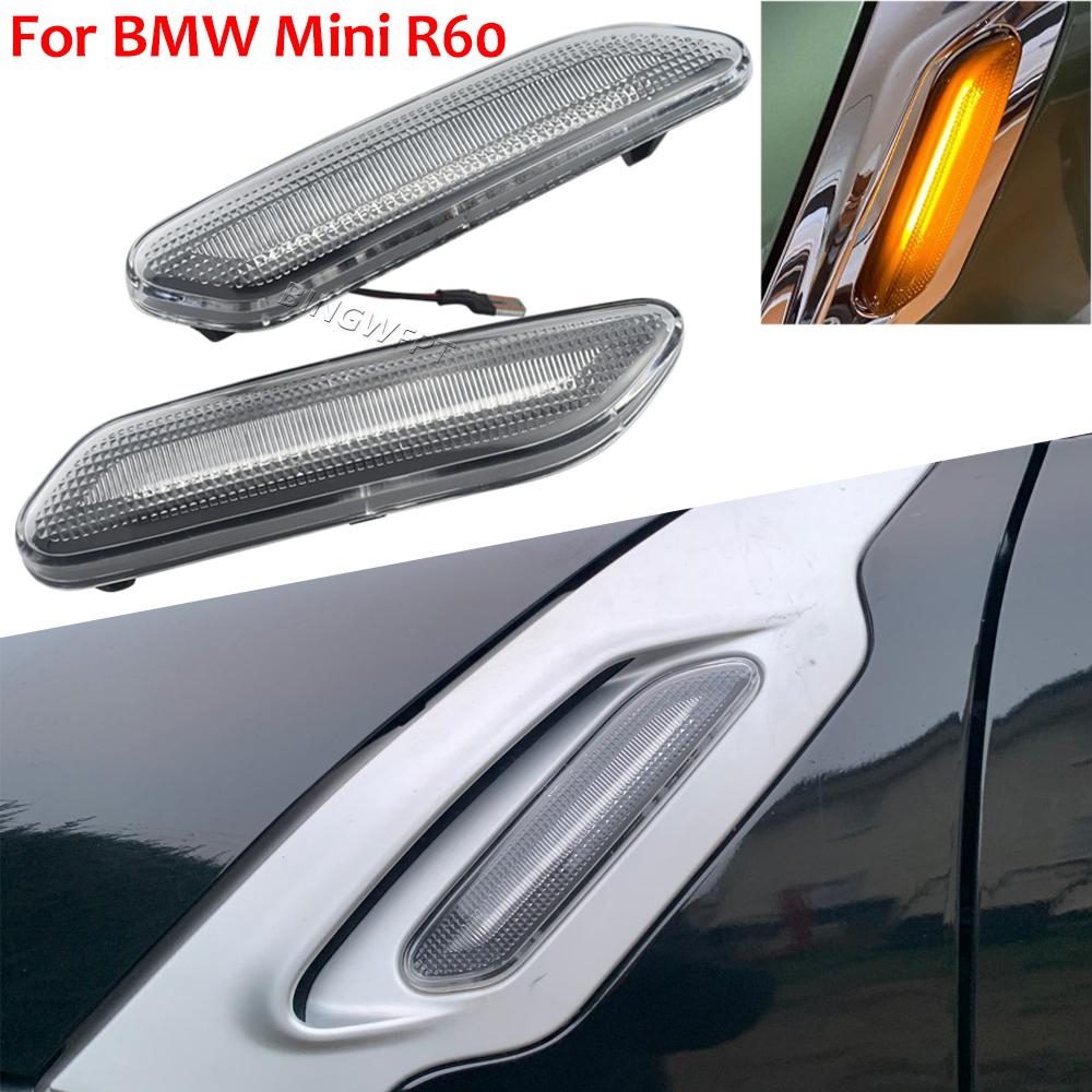 2PCS Side Marker Flowing Dynamic Sequential Blinker Indicator LED Turn Signal Light For MINI R60 COUNTRYMAN 2010 - 2017