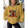 Womens Round Neck Pullover Sweatshirt With 3D Christmas Tree Print Casual Comfort Fit 2025