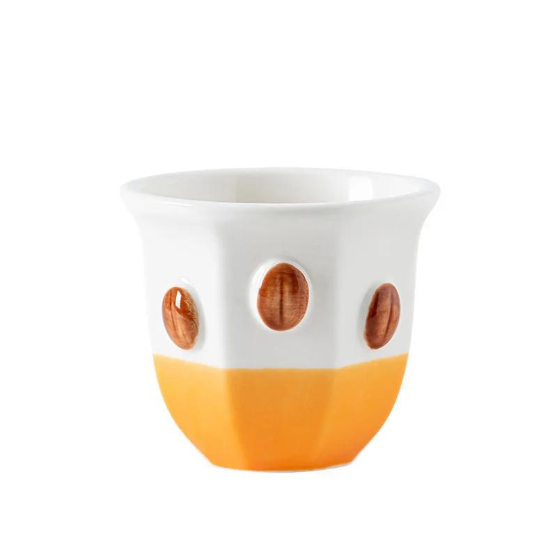 180ml Ceramic Coffee Cup Hand-held Latte Art Espresso Cup Middle Eastern Style Espresso Cup Home Coffee Teacup Coffee Lover Gift