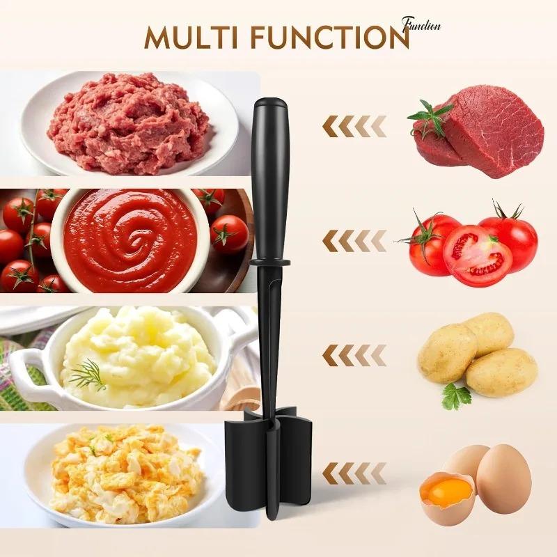 1pc Meat Chopper Handheld Meat Slicer and Blender Multifunctional Masher and Shredder Kitchen Stirring Stick Cooking Tool 4