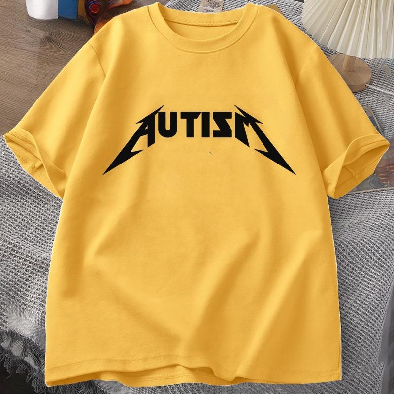 Autism Meme T Shirt Cotton Funny Humor Introvert Tshirts for Unisex WOMEN Letter Printed Tees Unisex Tshirts Oversized Tops
