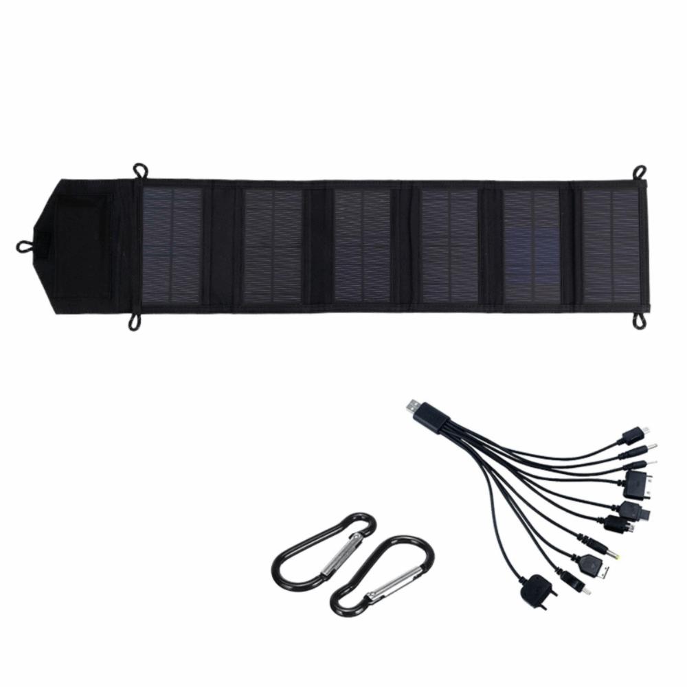 Fast Charge Portable Solar Panel Charger 15W 5V Folding Solar Panel  Emergency Use чёрный