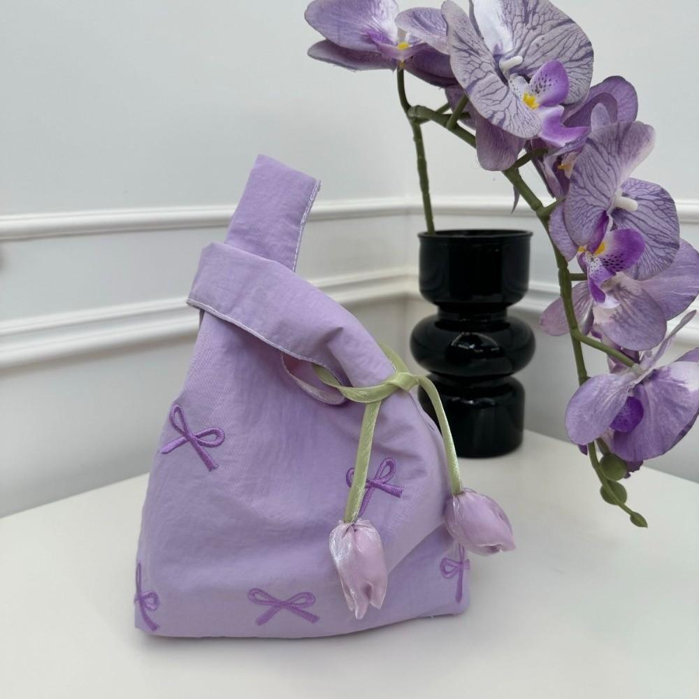 Cloth Temperament Lunch Bag Bow Embroidery Hanfu Handbag  Cheongsam Accessories