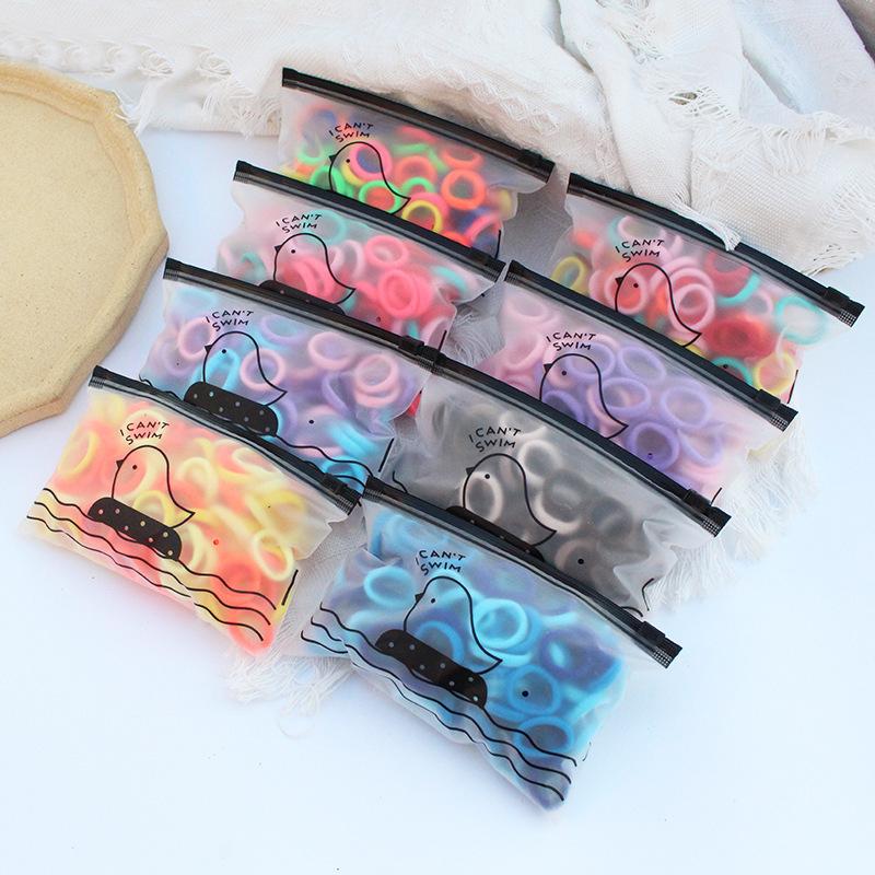 100pcs/Set Girls Candy Colors Elastic Rubber Band Hair Bands Children Baby Nylon Headband Scrunchies Kids Hair Accessories