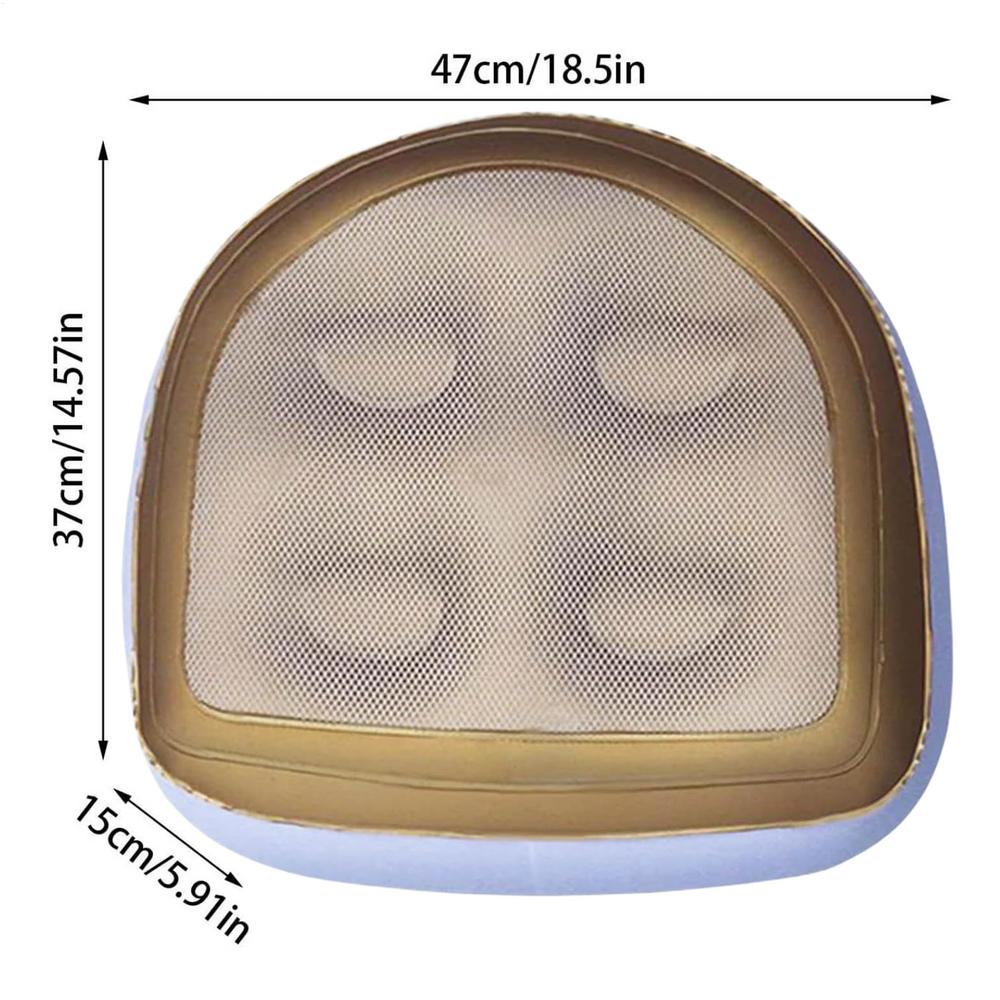 

Inflatable Booster Seat Bathtub Seat Cushion Chair Backrest Hip Massage Support With Suction Cup For Car Desk Driving Camping золотий