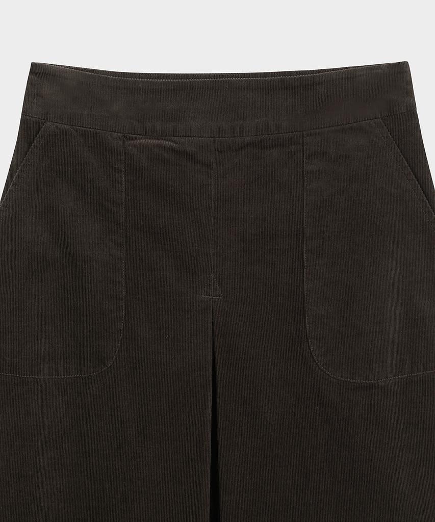 Brooks Brothers Corduroy A-Line Skirt (Brown) (Bbkzwf59904Ef)