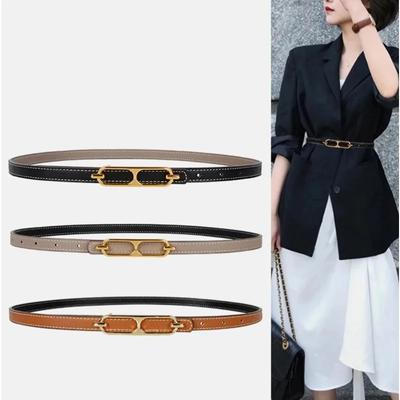 Double-sided Use of Women's Leather Belt Decorated Ins Fashion Jeans Wild Student Trend Luxury Design Top Quality