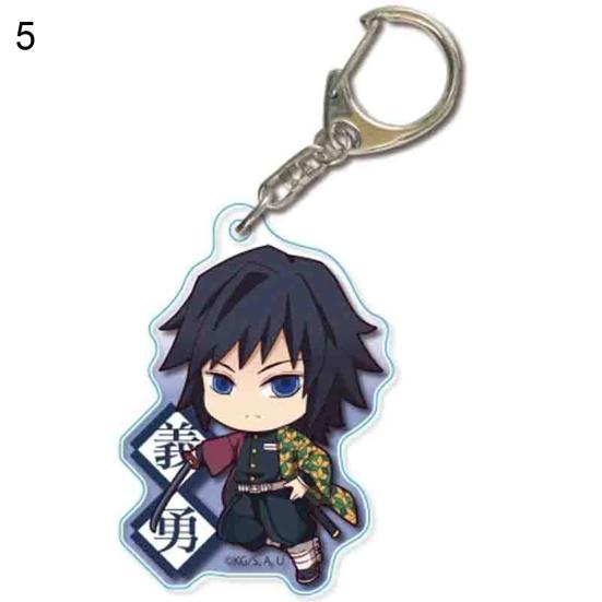 Anime Demon Slayer Model Figure Acrylic Keychain Hanging Toy Bag Pendant Gift