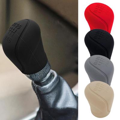 Car Shift Knob Cover Silicone Anti-slip Protective Sleeve Accessories Manual 6-speed Automobile Silicone Gear Sleeve