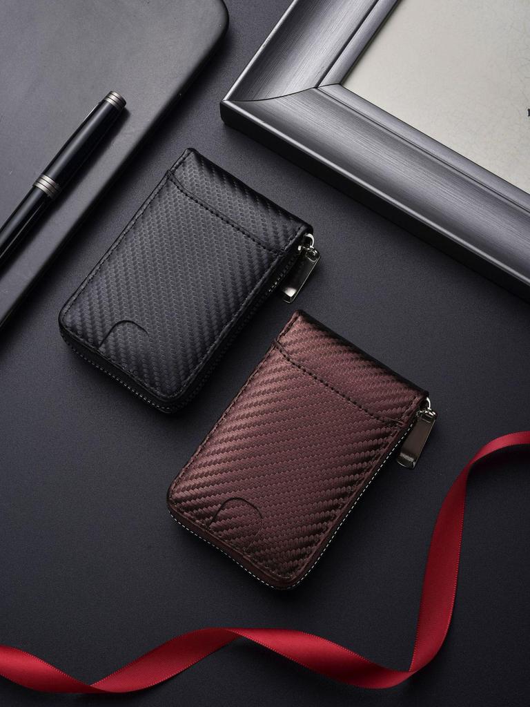 RFID Anti-Theft Card Holder, Anti-Demagnetization, Korean Style, Men's & Women's Zipper Accordion Credit Card and Driver's License Holder