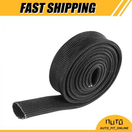 Fiberglass Heat Wire Shield Sleeve Heat Shield 3.2Ft 10Mm 3/8" For Car Wire