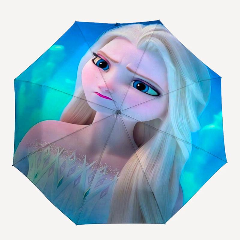 Frozen II Queen Elsa Ice Princess Automatic Opening and Closing Folding - A Good Choice for Gifts, Fashionable and Convenient Umbrella With
