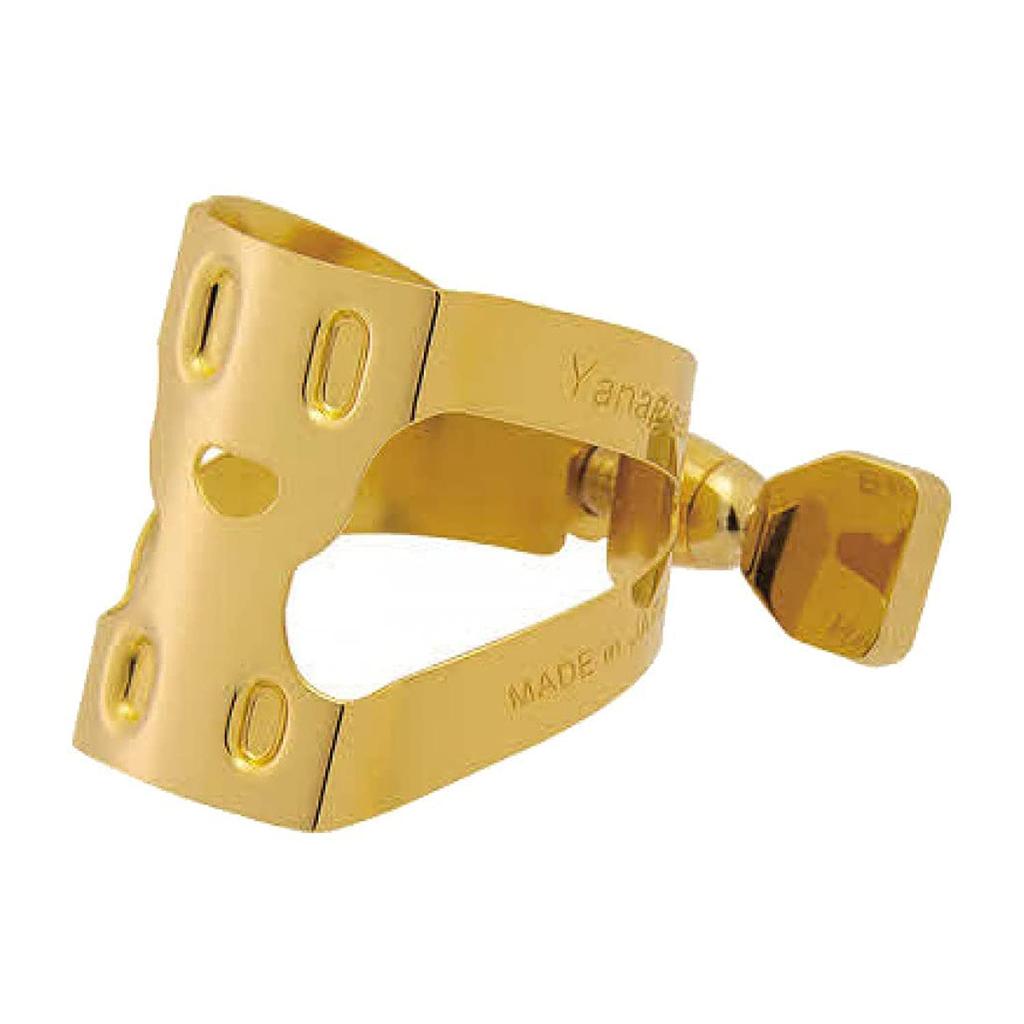 Yany Ligature Ligature for ebonite for alto Yany (reverse tightening/1 screw) saxophone, gold-plated finish, Nico-chan