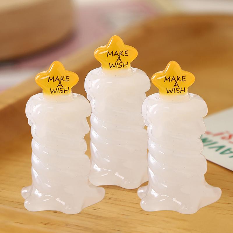 

3Pcs Dollhouse Miniature Star Candle Model Model For Christmas Scene Home Decoration Accessories білий