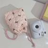 Quilted Cotton Camera Storage Bag Anti-fall Makeup Lipstick Pouch for Travel