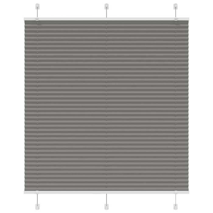 VidaXL Store plissé anthracite 115x100 cm largeur du tissu 114,4 cm, store plissé de fenêtre, store accordéon, store plissé 4015078