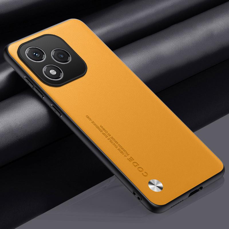 

EUCAGR Роскошный задний чехол для телефона из ПУ кожи для Honor 400 Pro 400Pro Honor 400 Умный силиконовый чехол для Honor 400 Lite Задняя крышка Honor 400 (China) жёлтый