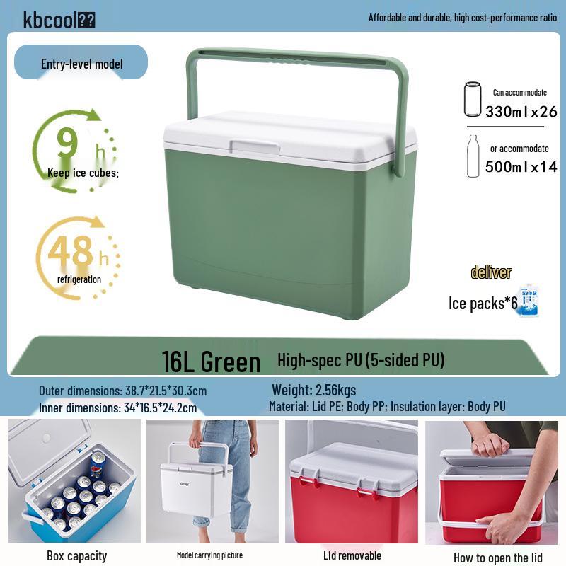 Kebao KBCool Insulated Ice Box Cooler for Camping, Ice Cream, Breast Milk & Fishing