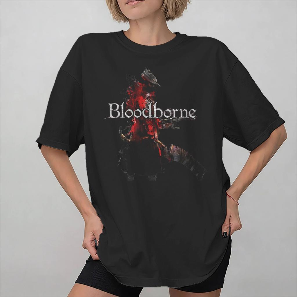 Unisex Women Bloodbornes Hunter Game T Shirt 100 Cotton Graphic Printing TShirt Top Clothing