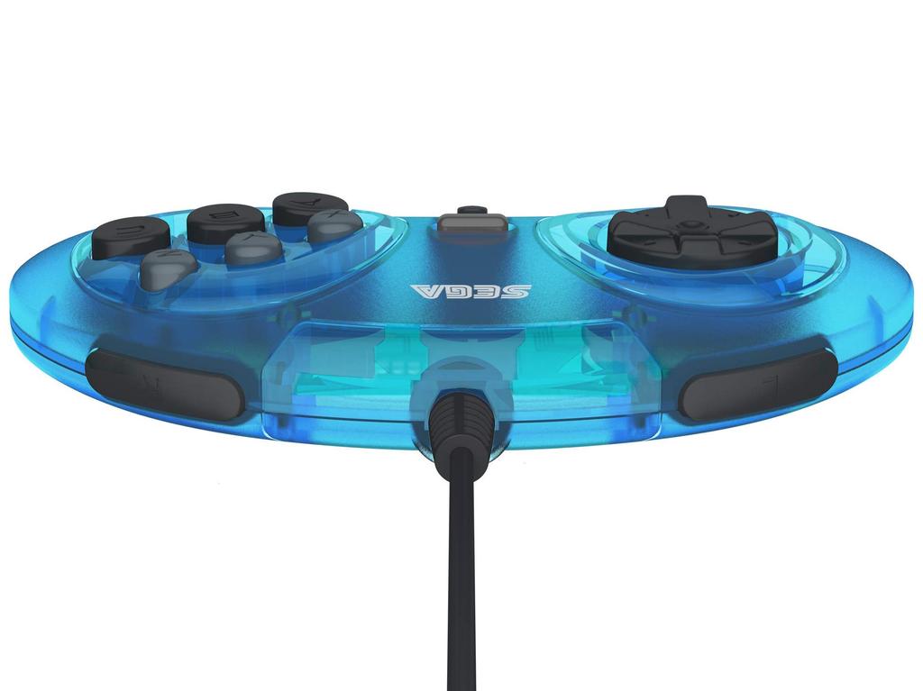 SEGA Mega Drive Arcade USB Clear Blue -bit 8-Button Pad,