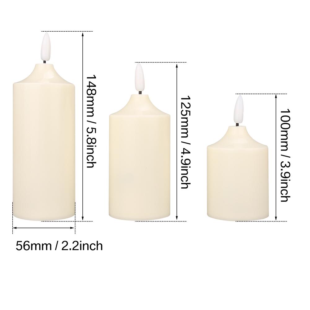 Flickering Flameless Candles Set of 6/12 Realistic LED Candles with Timer Remote Battery Operated for Wedding Christmas Decor
