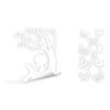 Girl Boy Butterflies Window Cling White Static Window Stickers Removable Decals for Home Office Glass Door Window Decoration