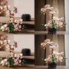 Bausteine Künstlicher Orchideenblumenstrauß Mit DIY-Montage Für Heimdekoration