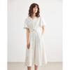 Demana Summer Breathable Striped V-Neck Waist-Knot Midi Dress