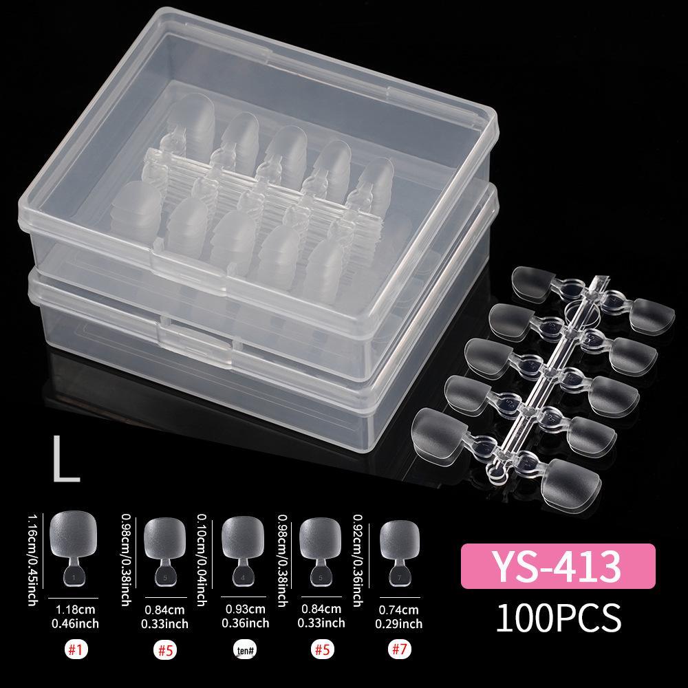 Children s Short Round Nail Stickers - 100 Wearable Manicure Tips