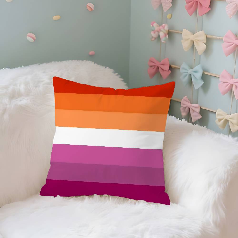 

Lesbian LGBT Pillow Case Throw Pillow Cover Nordic Vintage Style Cushion Covers Home Living Room Sofa Couch Seat 16x16Inch