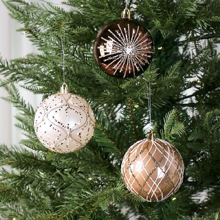 6Pcs Shimmering Christmas Ball Ornament Shatterproof Christmas Baubles Hanging Decorations for Tree Wreath Mantels