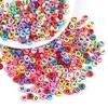 100pcs 6.8mm Acrylic Letters Beads Multicolor Flat Round Alphabet Loose Spacer Beads For Jewelry Making DIY Bracelet Accessories