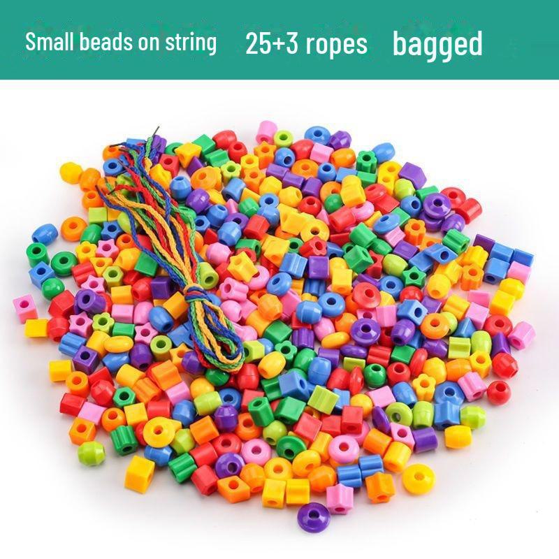 

Дитячі розвиваючі будівельні блоки та намистини з ниток Spot для дітей віком 1-2 роки