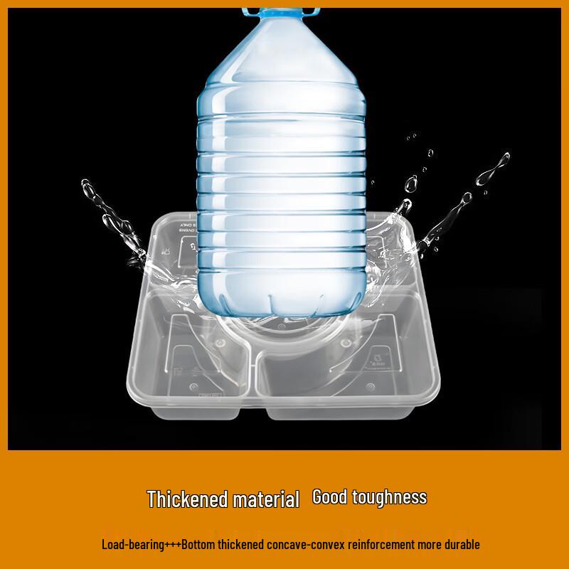 Rectangular 5-Compartment Disposable Food Containers