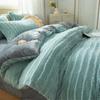 Winter Cut Milk Velvet 4-Piece Set Thickened Warm Coral Velvet Bedspread Quilt Cover Solid Flannel Bedding