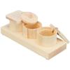 Rodent Toy - Trixie - Snack Cups - Beige - Wood - Rubber