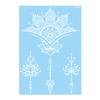 Baizihuahu White Lace Tattoo Sticker for Women, Temporary Face Body Arm, Waterproof Fake Decal Wedding Party Festival