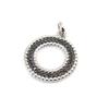 Les Trésors De Lily [K2428] - Silver Pendant 'Goddess' Black White (rhodium-plated) - 18 Mm