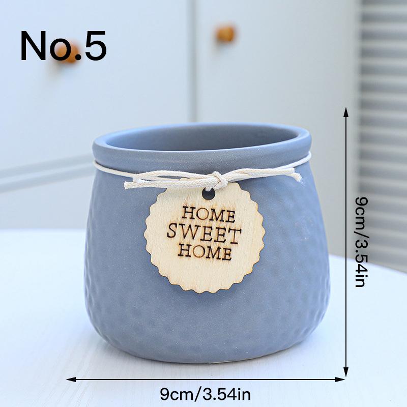 Ceramic Colorful Flower Pot Succulent Pot Plant Pot Planter Bonsai Home Decor Garden Decoration Desktop Ornaments