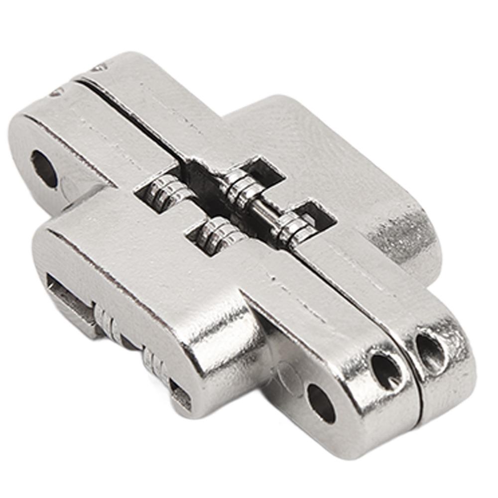 2pcs Easy-Install Concealed Hinge Compact Cross Hinge Durable Hidden Hinge  Secret Bathroom Doors