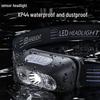 USB Rechargeable LED Headlamp with Wave Sensor - Waterproof for Fishing & Camping