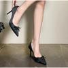 2026 Nowe Damskie Szpiczaste Jedwabne Modne Damskie Design Szpilki Modny Temperament Miłość Panna Młoda Damskie Czółenka na Wysokim Obcasie