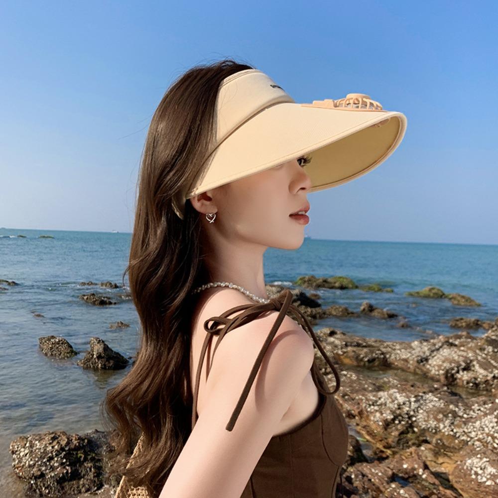 Empty Roof Cooling Fan Hat Usb Charging Peaked Cap New Sun Visor Hat  Men Women