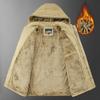Cappotto in pile spesso da uomo, con tasche militari, parka da esterno, escursionismo, arrampicata, abbigliamento tattico, giacche invernali con cappuccio in cotone da uomo