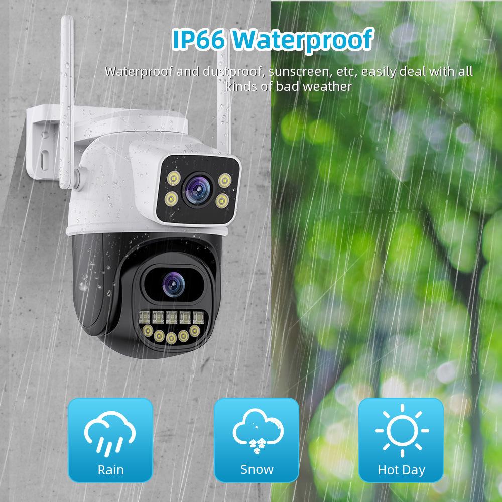 ICSEE Dual-Screen Wireless Home Surveillance Camera: 8MP, 9MP, 5x Zoom, HD, WiFi, Dual-Lens