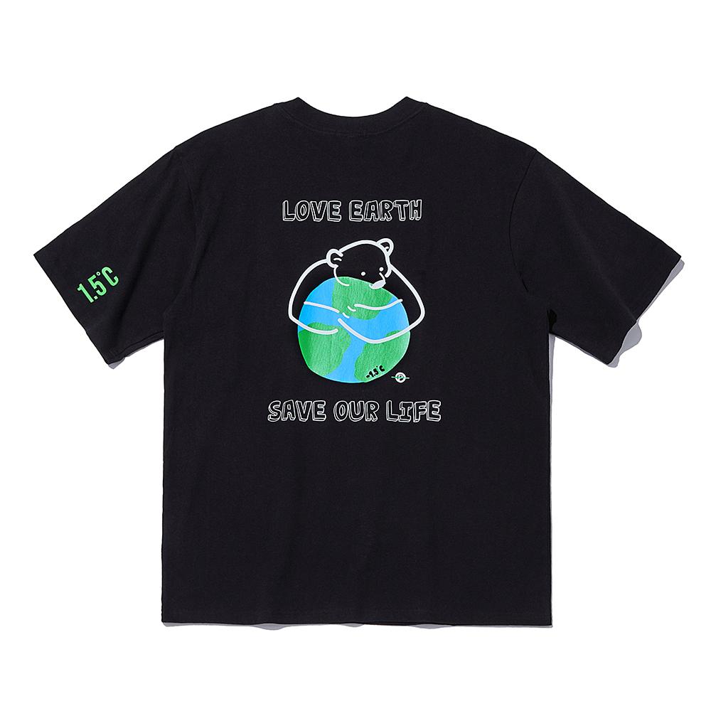 Pollution Love Earth Half T-Shirt Bk Black/Xl