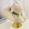 Sun Protection Straw Hat With Wide Brim For Beach Vacation And Outdoor Activities