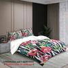 3pcs Floral Zebra Stripe Bedding Sets Modern Style Watercolor Printed Soft Twin Queen King Size Duvet Cover With 2 Pillowcases