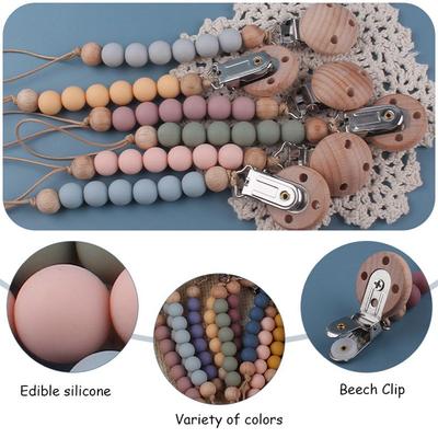 Soothe Baby Beech Silicone Pacifier Clip Bite Molar Teeth Glue Anti-drop Chain