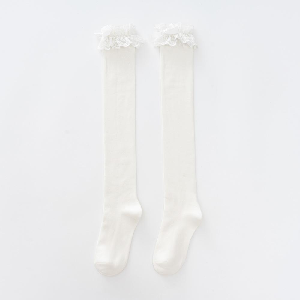 

Чулки до бедра, Кружевная отделка для похудения, Чулки до колена с бантом, Чулки до бедра в стиле Лолита для красивых ног 1 pair молочный белый